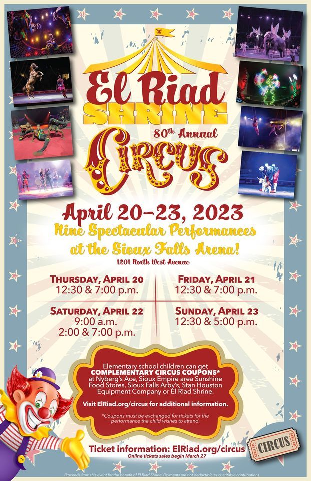 El Riad Shrine Circus Sioux Falls Arena April 20, 2023