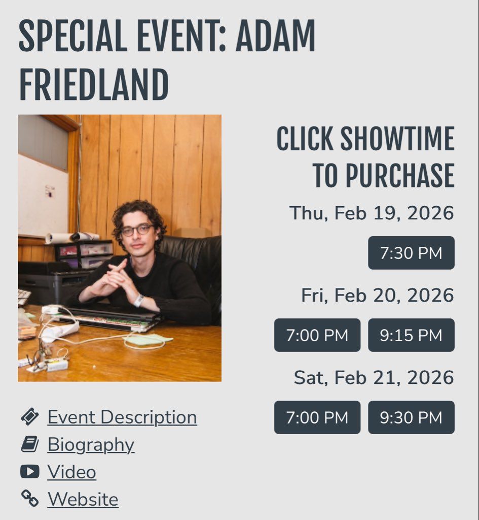 Adam Friedland at Cobbs Comedy Club