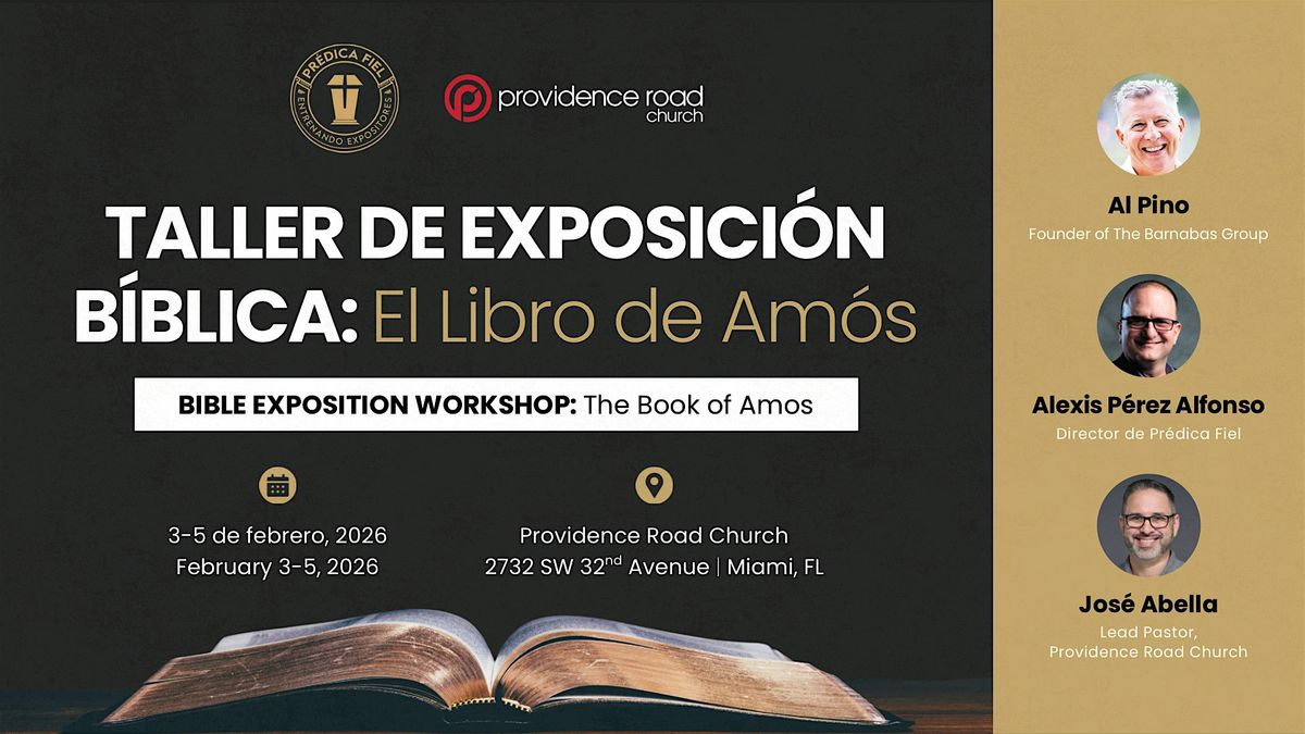 Taller en Exposici\u00f3n B\u00edblica \/ Workshop on Biblical Exposition