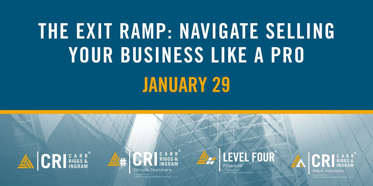 The Exit Ramp: Navigate Selling Your Business Like a Pro