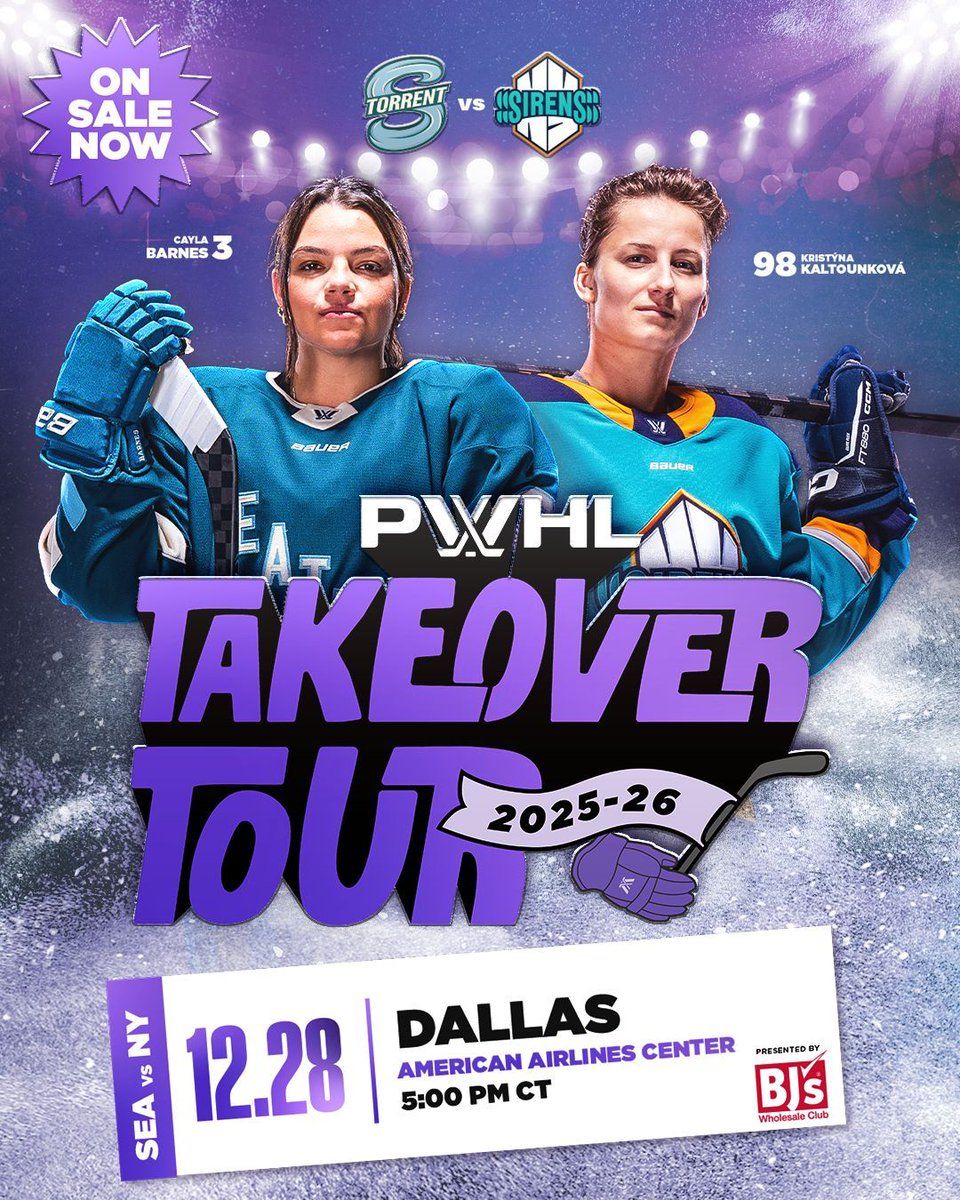 PWHL Takeover Tour: New York Sirens vs. Seattle Torrent