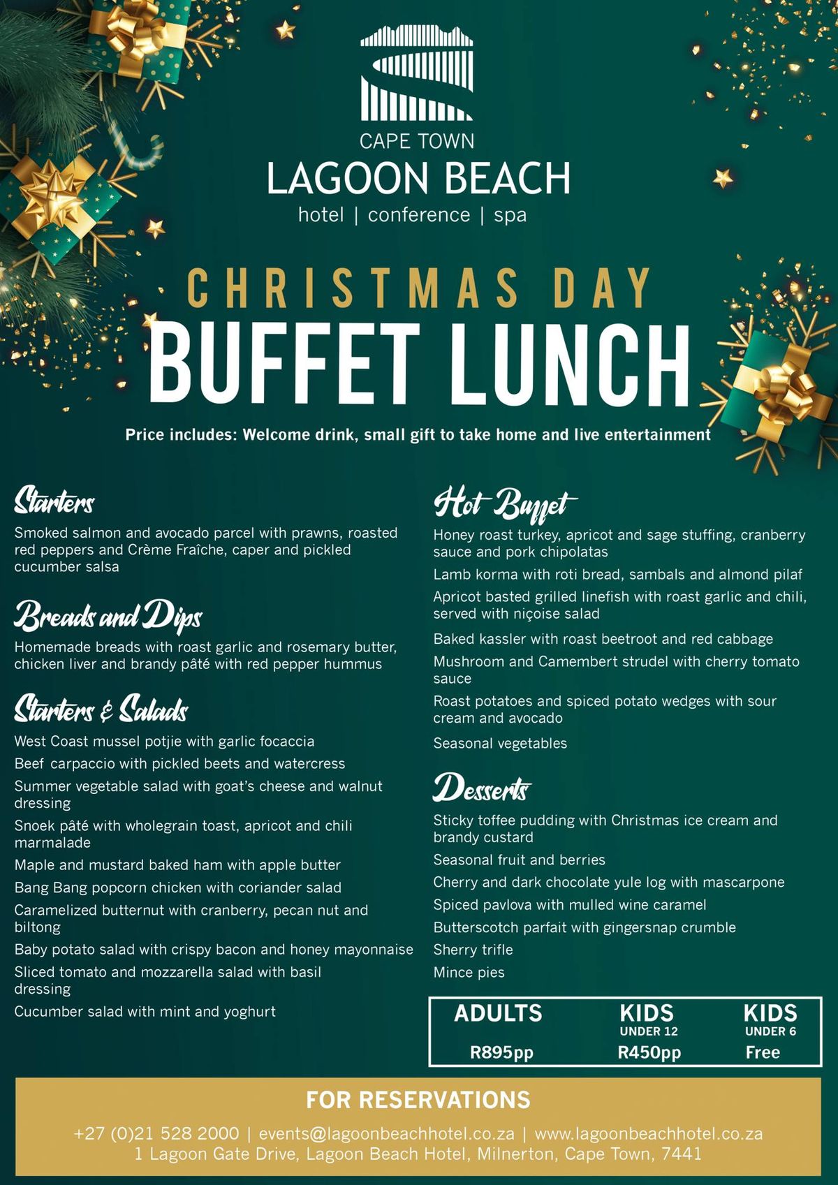 Christmas Day Buffet Lunch 