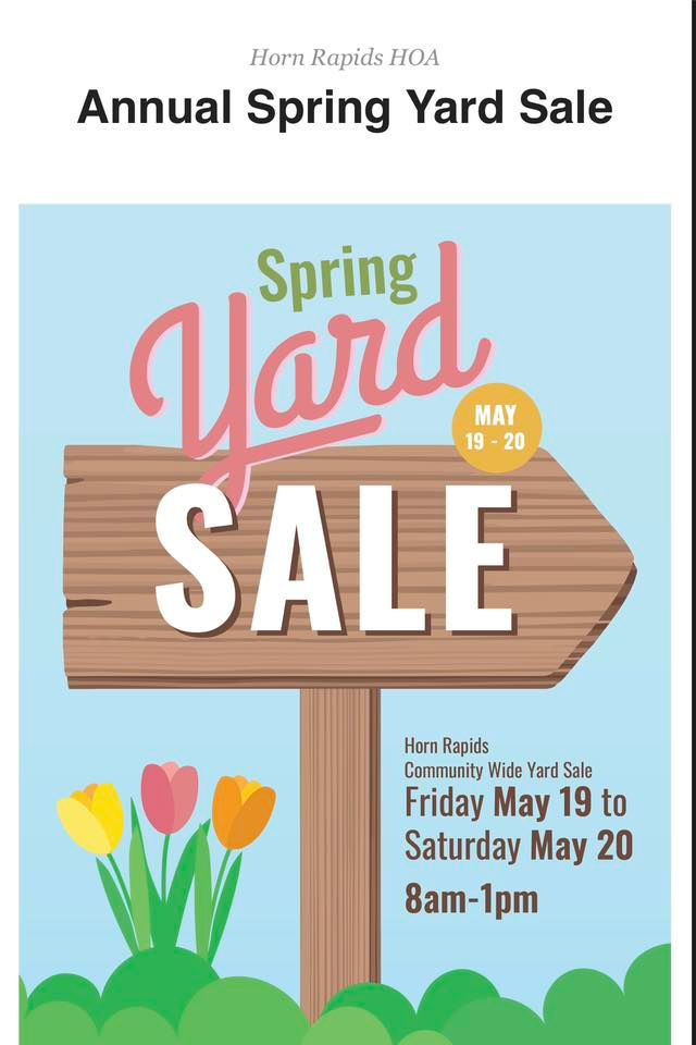 Horn Rapids Community Yard Sale Horn Rapids, Richland May 19, 2023