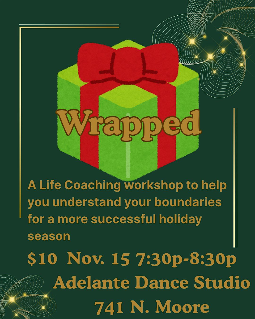 Wrapped- A life coaching workshop on boundaries during the holidays