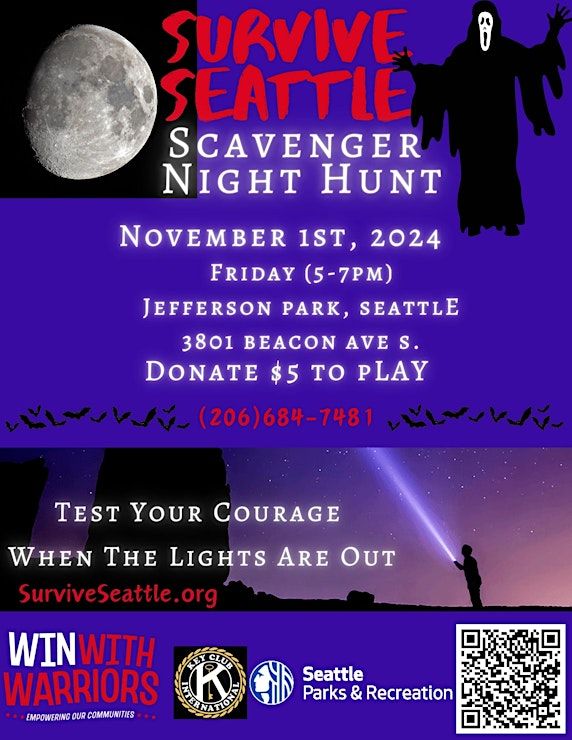 SURVIVE SEATTLE Scavenger Night Hunt Jefferson Community Center