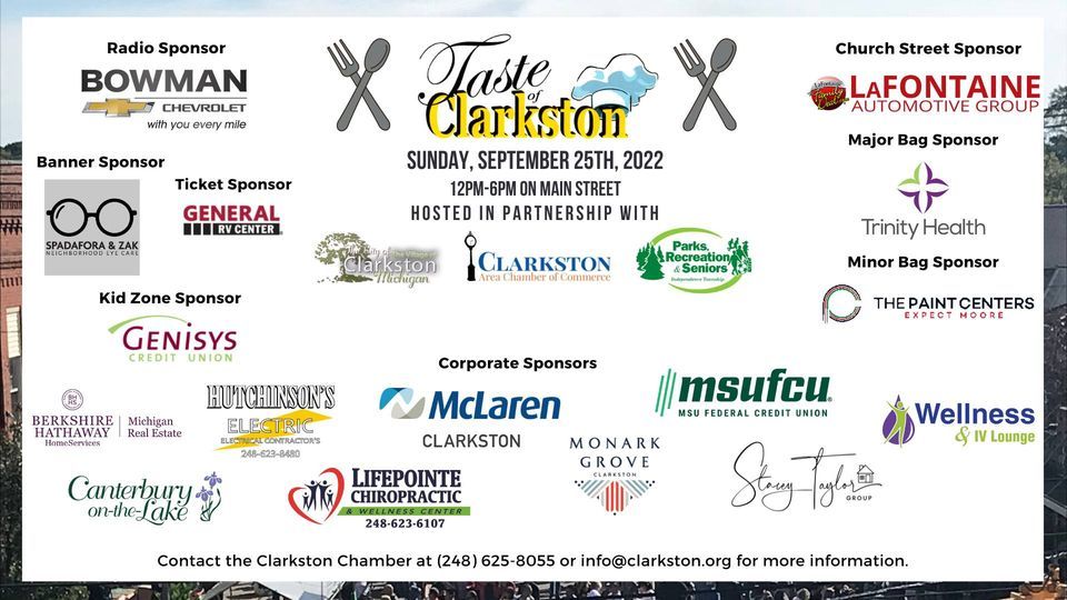 Taste of Clarkston 2022 Clarkston, Michigan September 25, 2022