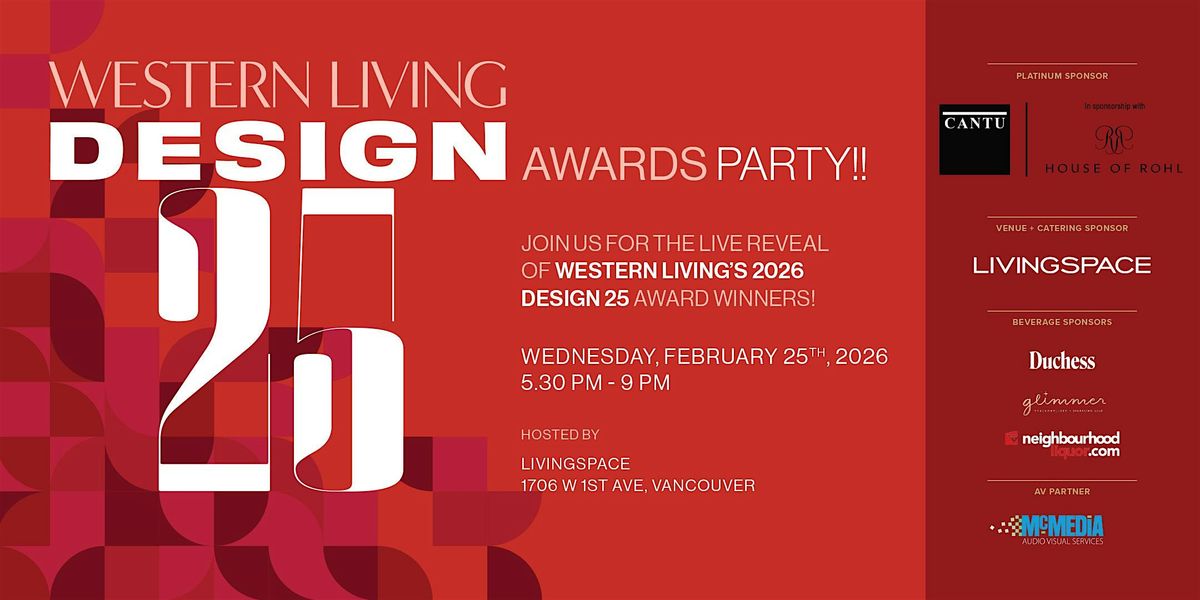 Western Living Design 25 Awards Party