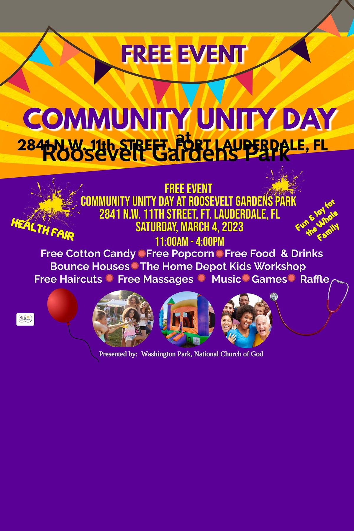 Community Unity Day at Roosevelt Gardens Park at 2841 NW 11th St, Fort ...
