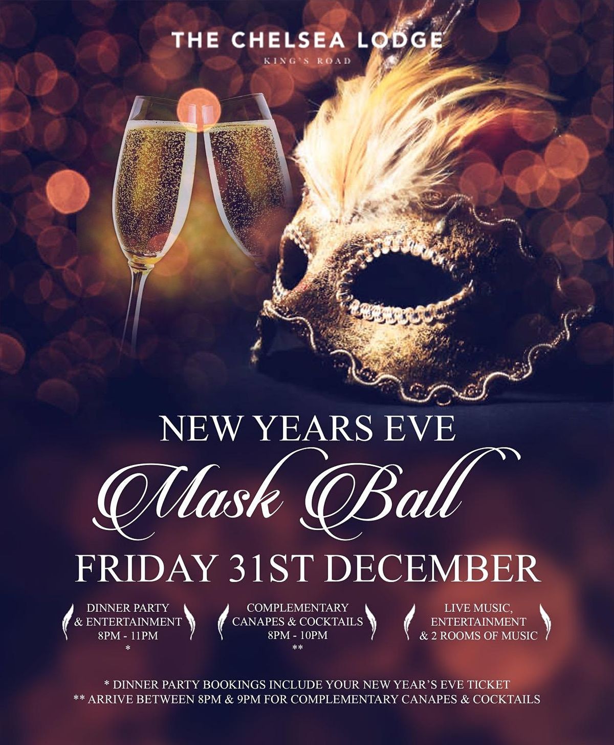 Chelsea Lodge New Years Eve Tickets 2021 2022 The Chelsea Lodge 