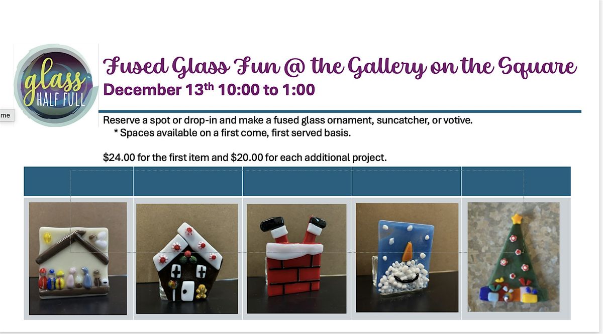 Fused Glass Fun @The Gallery on the Square