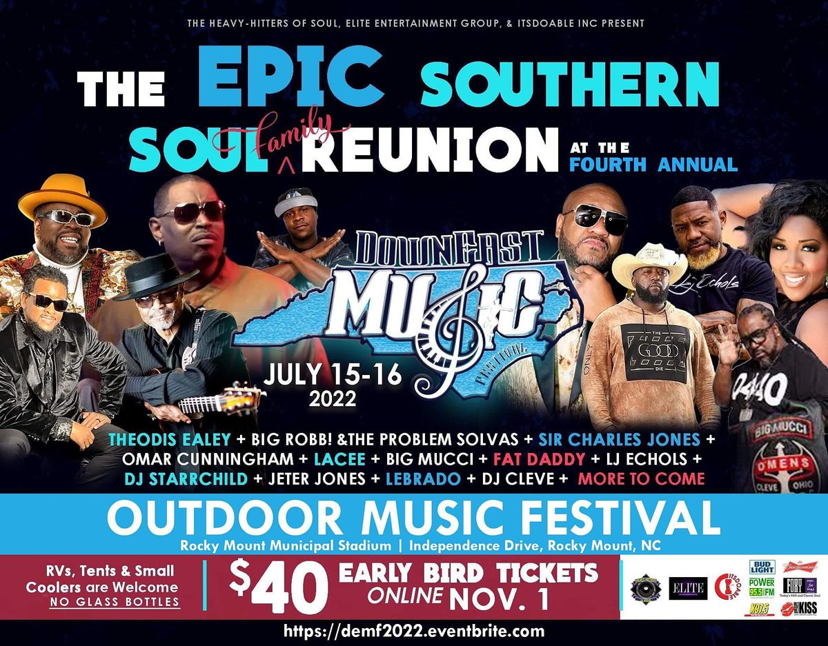 2022 DownEast Music Festival Rocky Mount Municipal Complex July 15