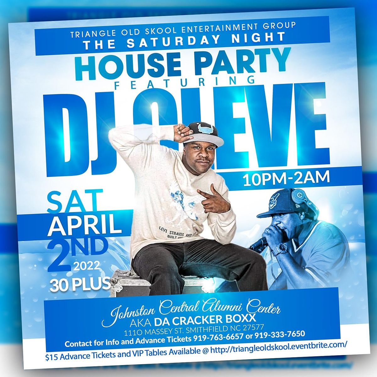 The Saturday Night House Party Featuring DJ CLEVE | JC Alumni Center aka  