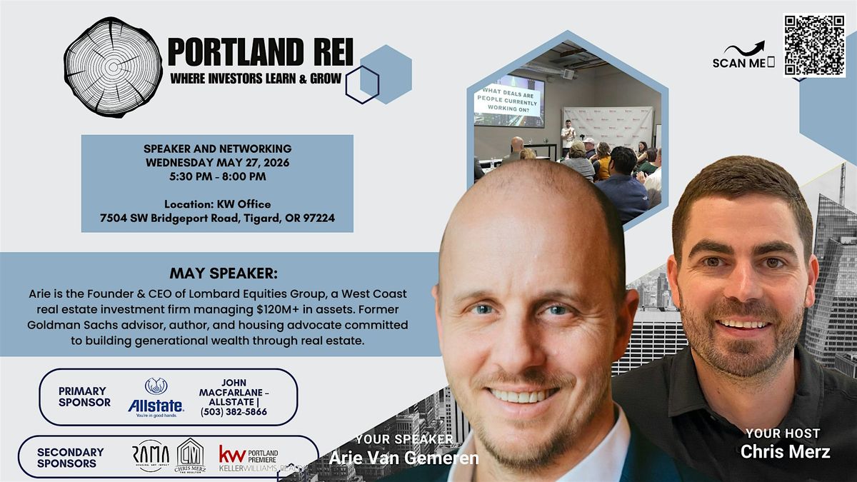 Portland REI May Meetup: Arie Van Gemeren