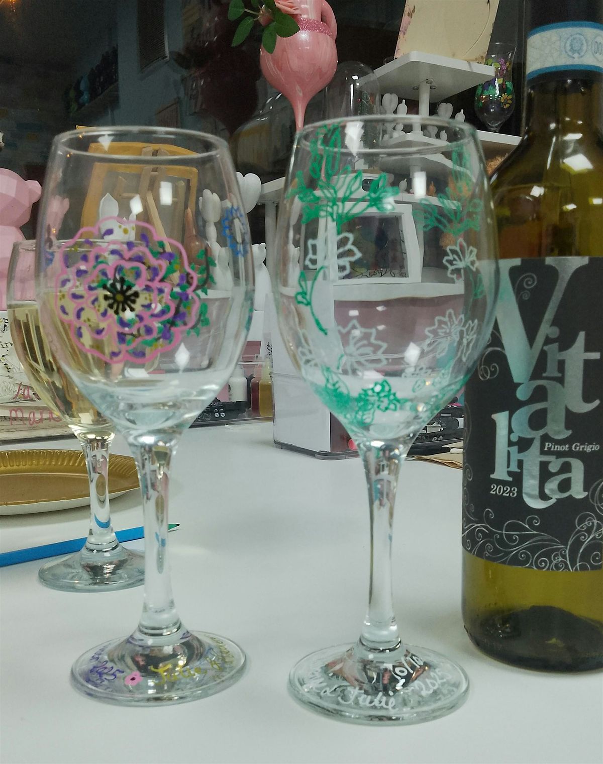 Wine Glass Painting BYOB Sip and Paint