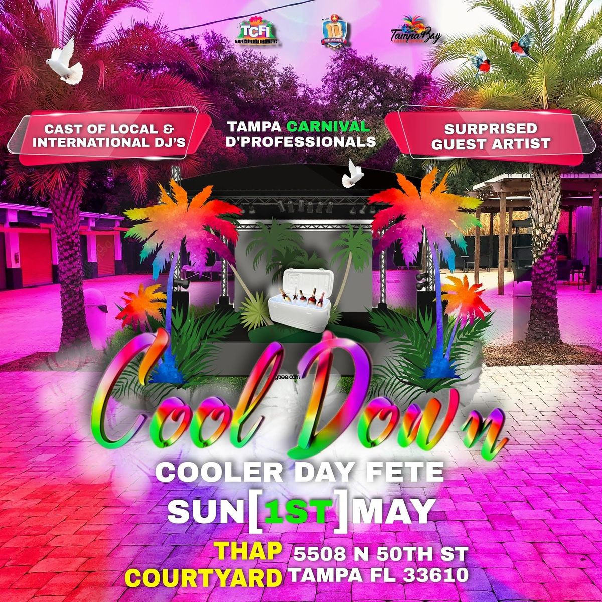 Carnival Cool Down Cooler Fete | 5508 N 50th St, Tampa, FL | May 1, 2022 Carnival Cool Down Cooler Fete | 5508 N 50th St, Tampa, FL | May 1, 2022