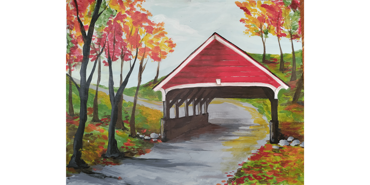 Through the Covered Bridge - Paint and Sip in Tyler | Classpop!\u2122