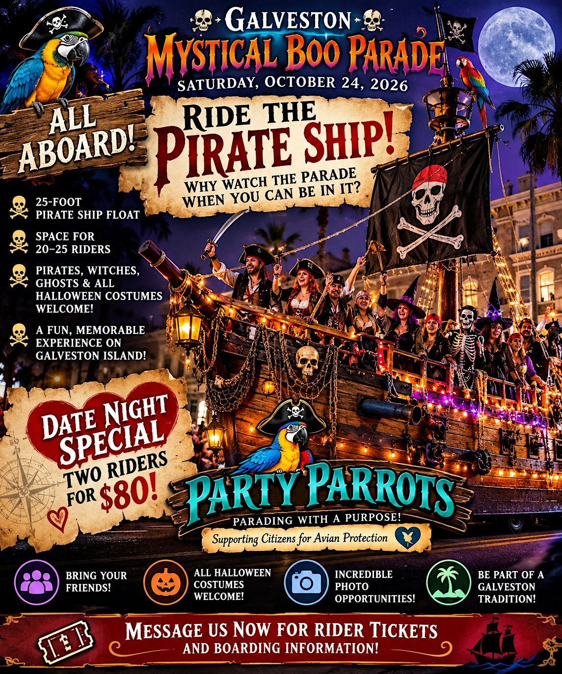 Galveston Boo Parade at Strand Historic District, Galveston on 24th ...