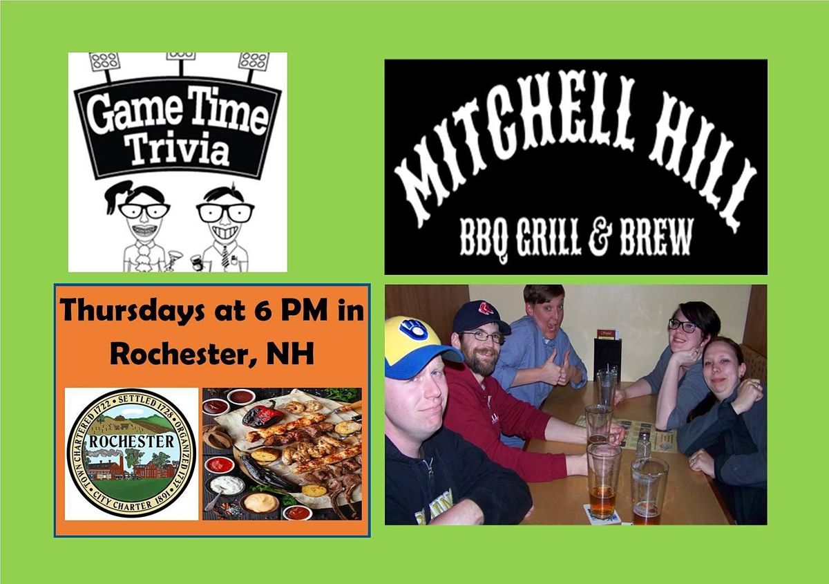 Game Time Trivia Thursday Nights at Mitchell Hill BBQ in Rochester