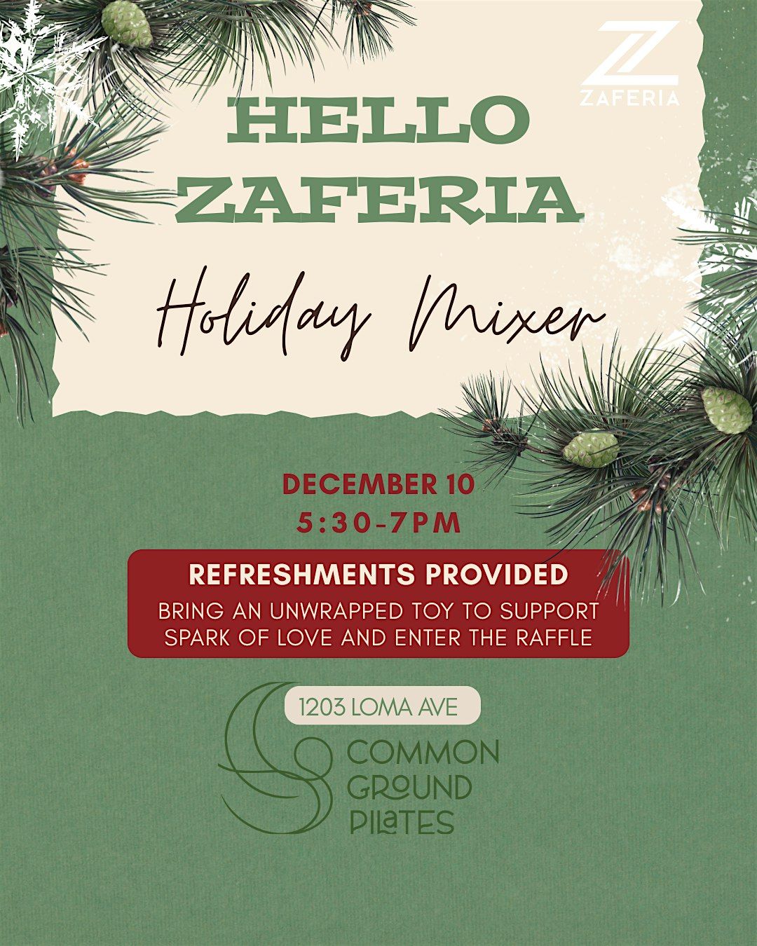 hello Zaferia Holiday Mixer