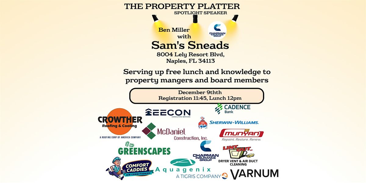 The Property Platter -Second Tuesday Luncheon