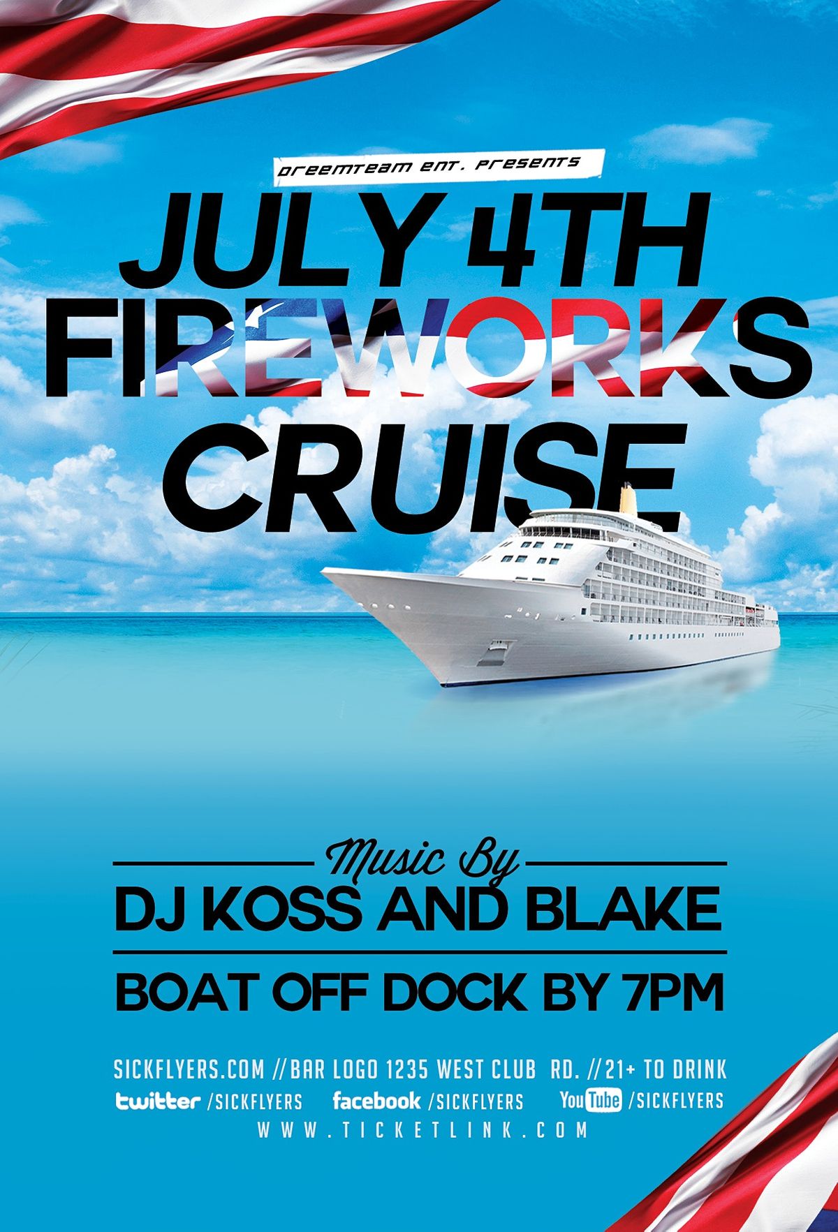 NYC 4th of July Fireworks Cruise! Skyport Marina, New York, NY July