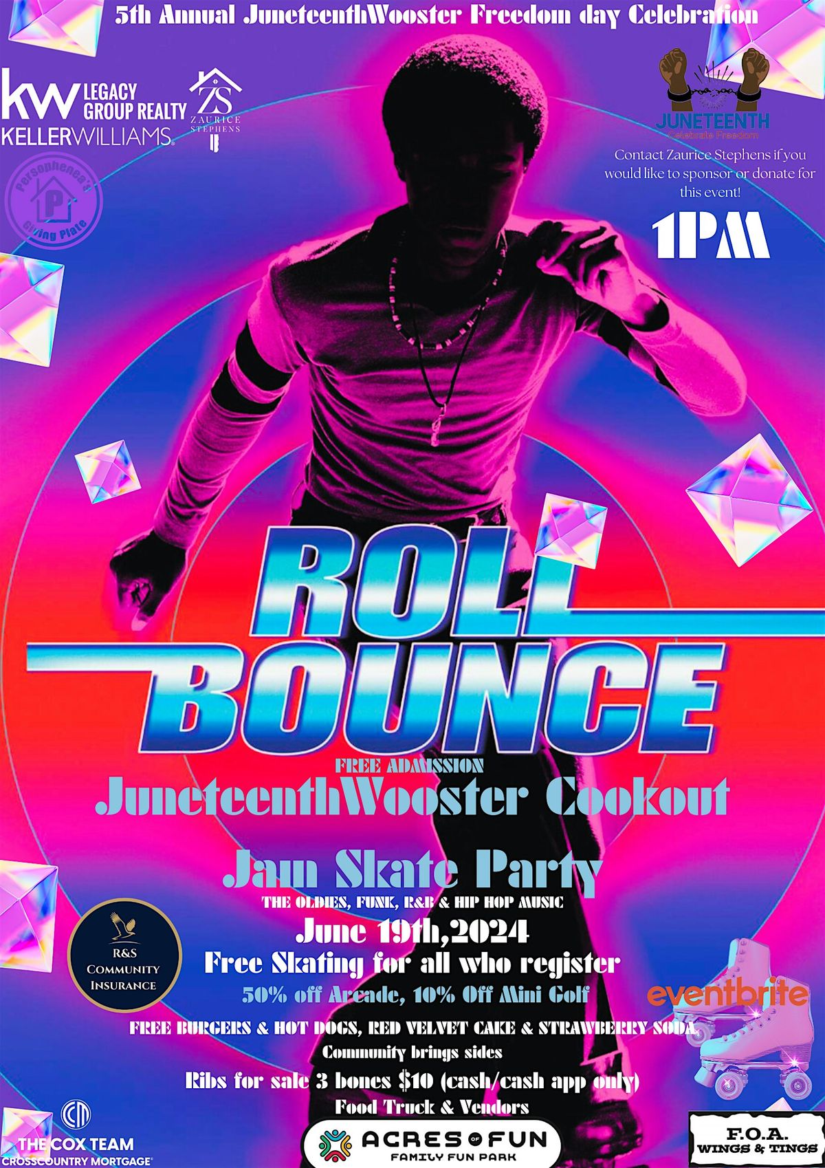 JuneteenthWooster Cookout & Jam Skate Party