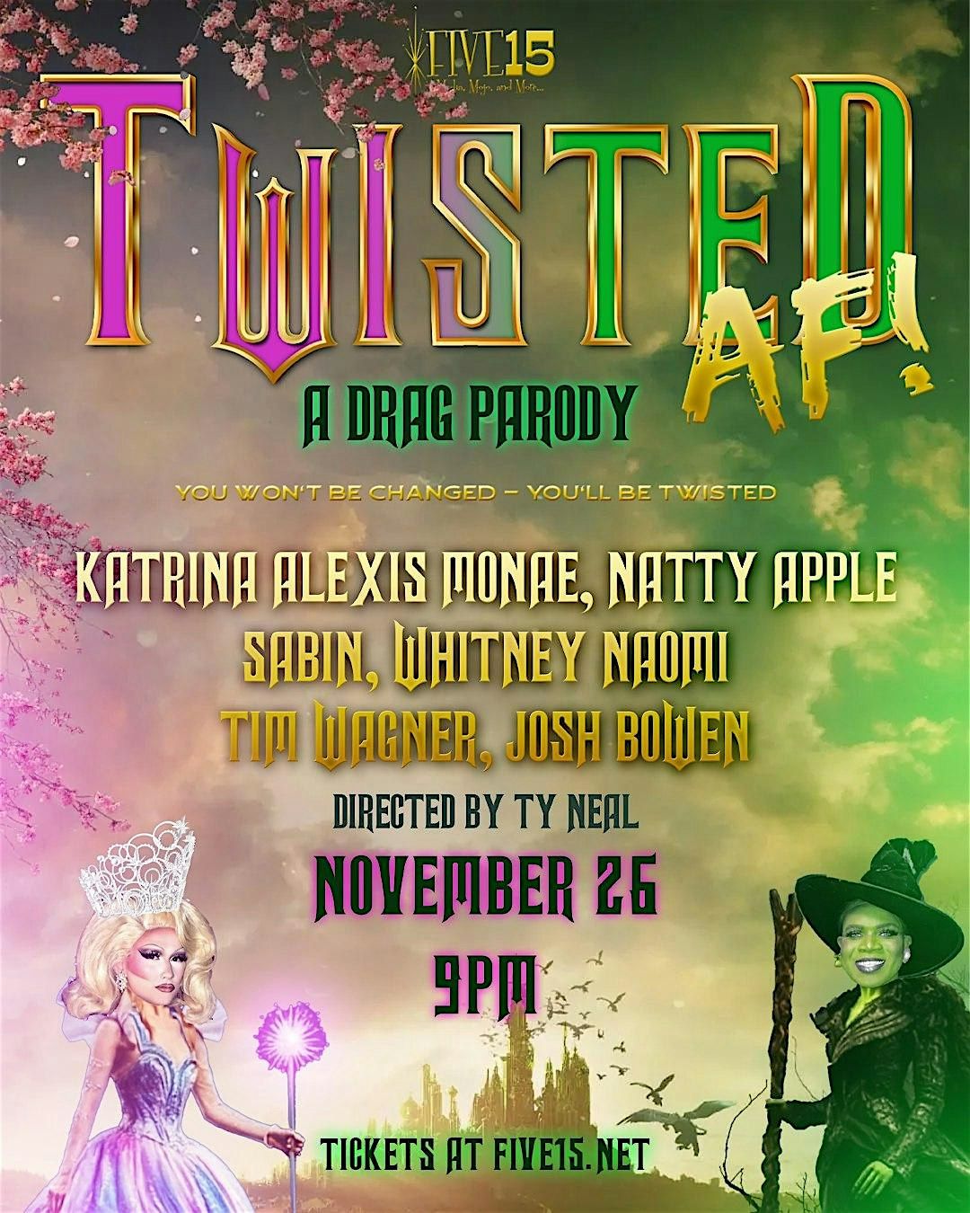 Twisted AF! A Drag Parody at Five15, South Washington Avenue, Royal Oak ...