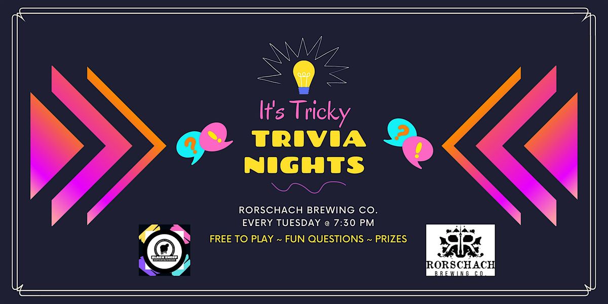 It's Tricky Trivia at Rorschach Brewing Co.