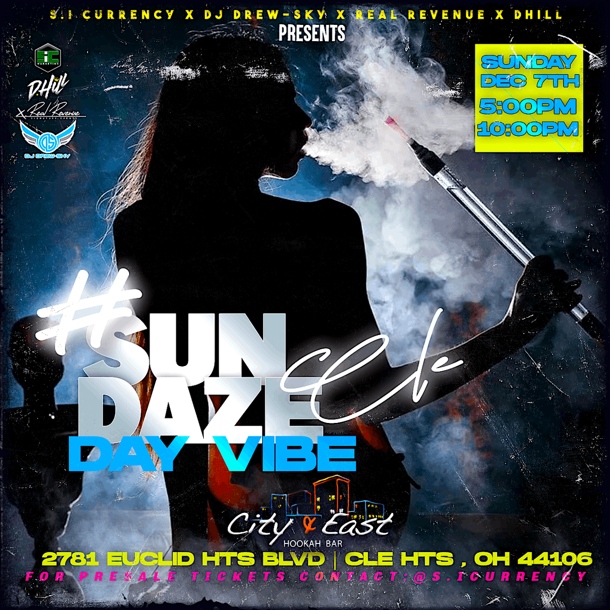 SunDazeCLE Day Party | City&East Hookah Bar | Dec.7th | 5pm - 10pm
