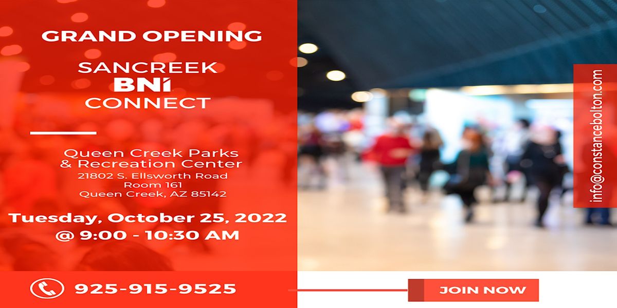 SanCreek BNI Connect Grand Opening Queen Creek Parks & Recreation