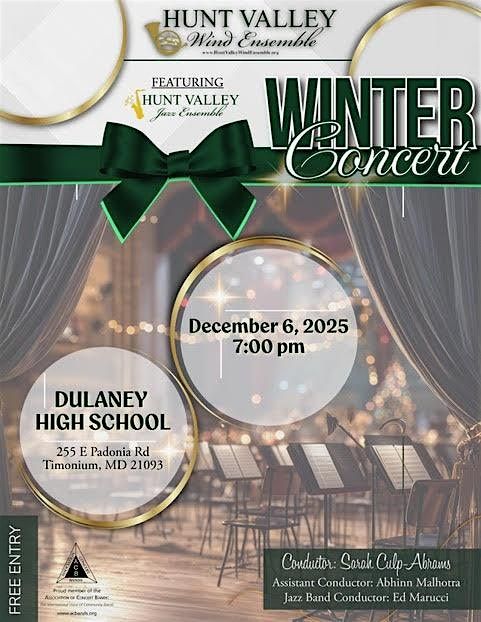 Winter Concert\u2014Hunt Valley Music Ensembles