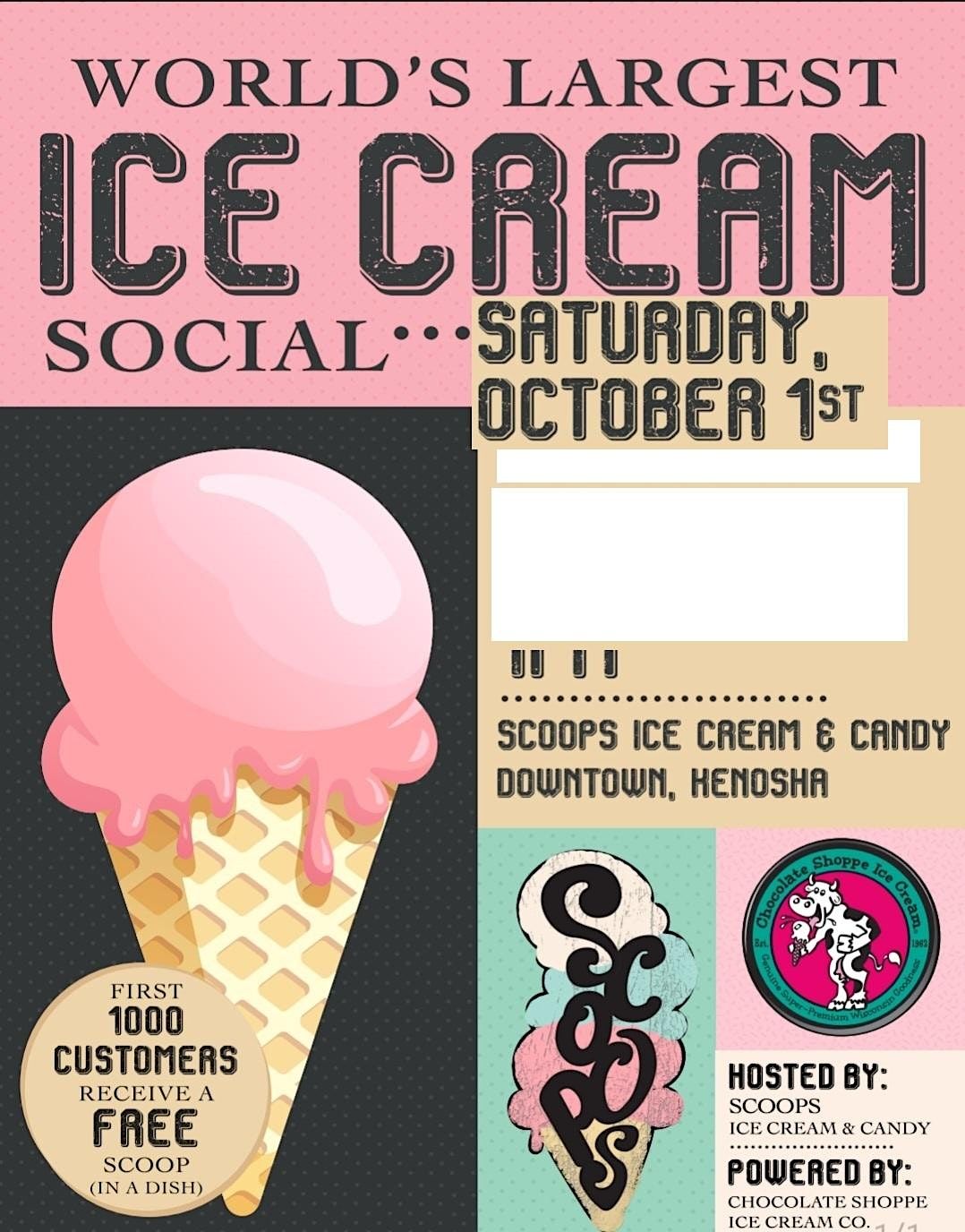 Worlds Largest Ice Cream Social Scoops Ice Cream Kenosha Scoops Ice