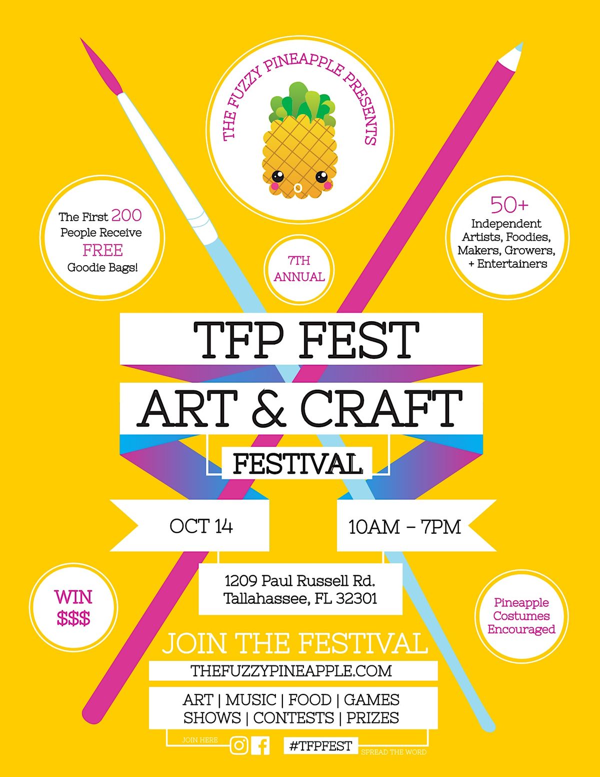 TFP FEST (Fall) 2023 The Fuzzy Pineapple Art + Craft Festival The