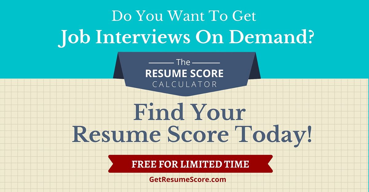 "Resume Score Maximizer" \u2014 Do You Know Your Resume Score?  \u2014 Perth 