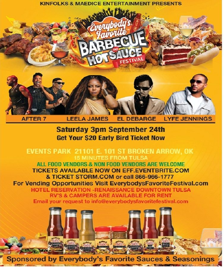 The BBQ And Hot Sauce Festival AFTER 7, LEELA JAMES, EL DEBARGE, LYFE JENNINGS Broken Arrow