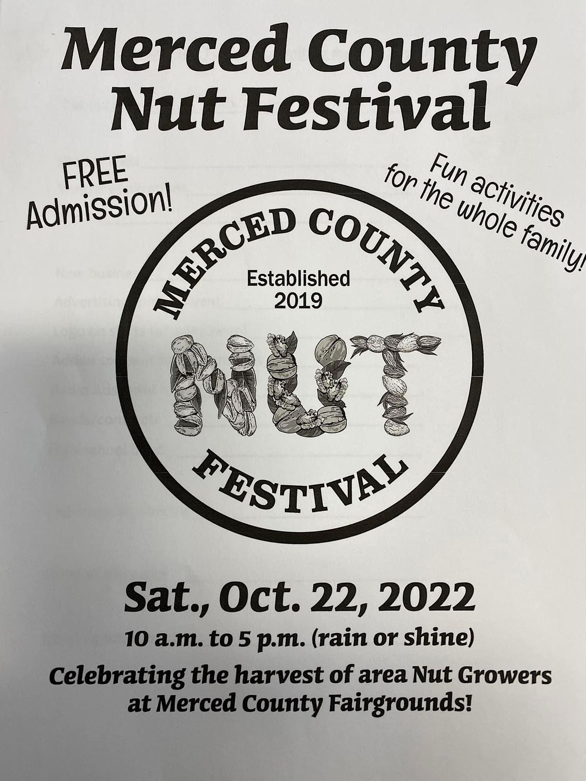 Nut Festival Merced County Fair October 22, 2022