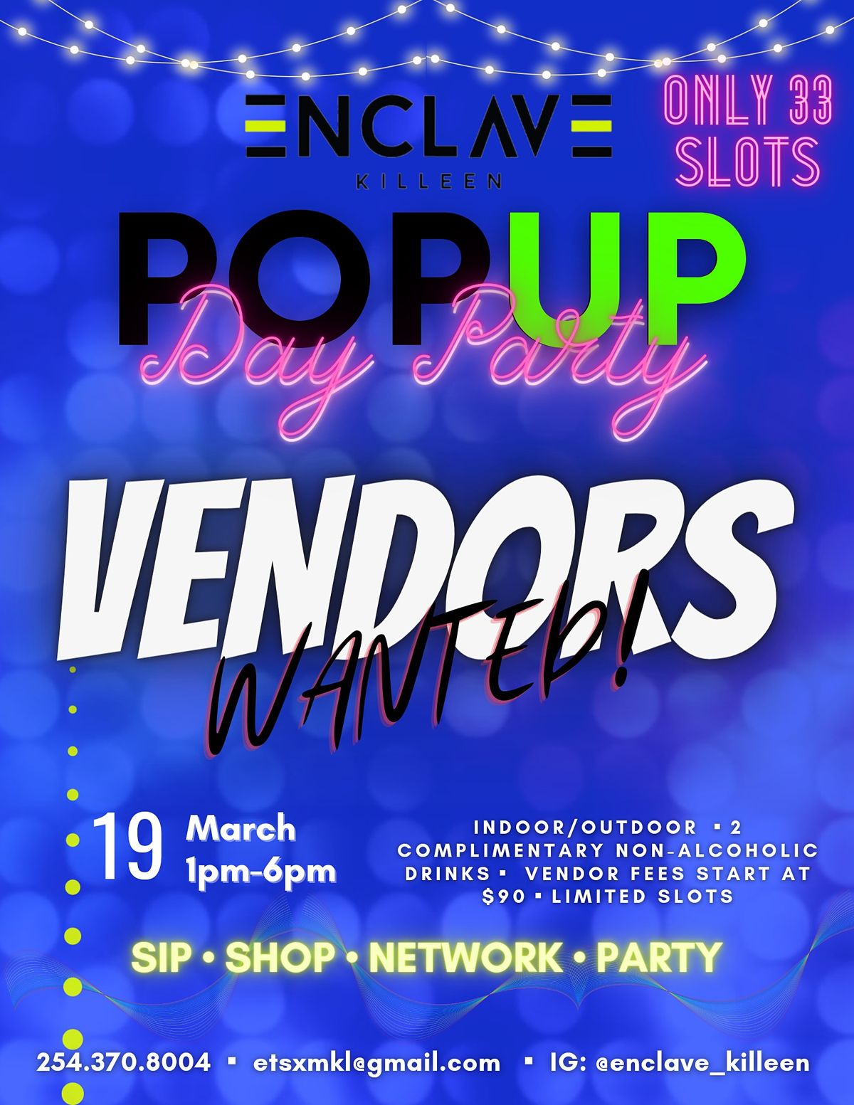 Enclave Pop Up Day Party Enclave Killeen March 19, 2022