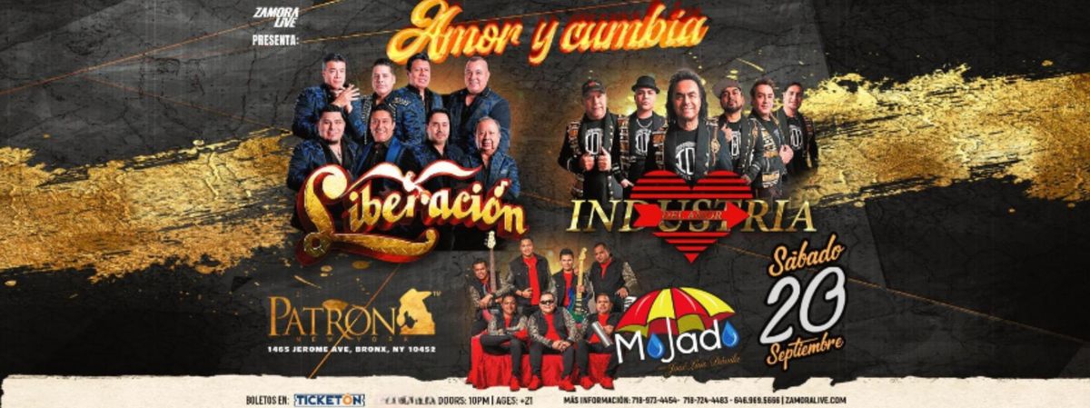 GRUPO LIBERACI\u00d3N, INDUSTRIA DEL AMOR Y GRUPO MOJADO CON AMOR Y CUMBIA EN EN BRONX NY!