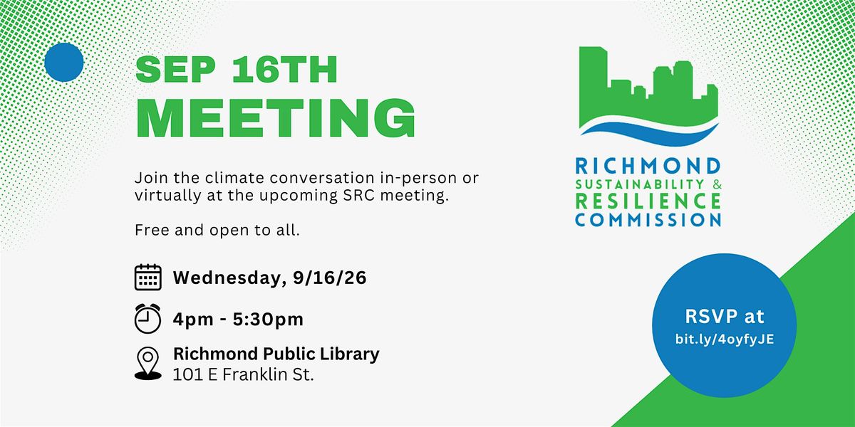 Sustainability & Resilience Commission - September 2026 Meeting