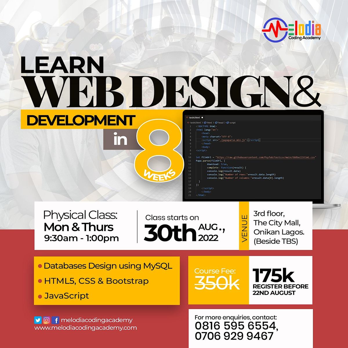Lean Web Design Learn Web Design and Development V4 at The City Mall, Onikan Lagos on ...