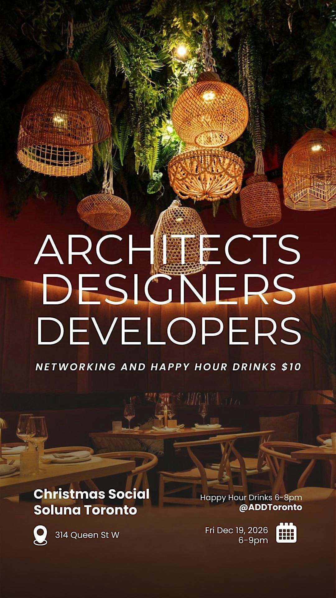 Architects Designers & Developers Holiday Social Soluna