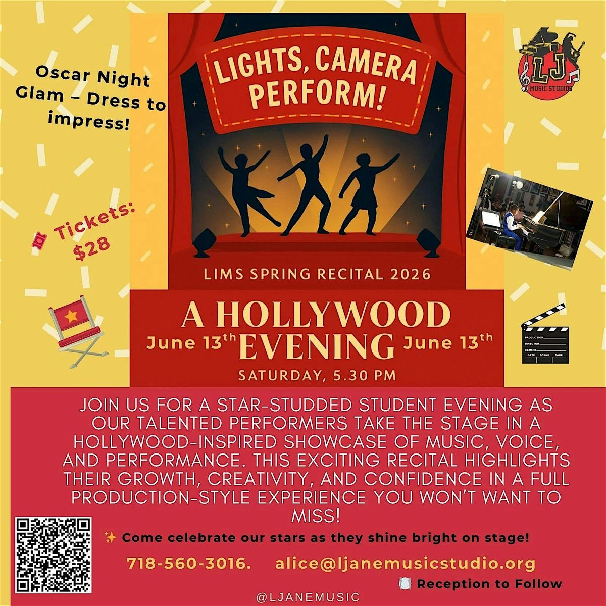 LJMS Spring Recital 2026 \u201cLights, Camera, Perform!\u201d