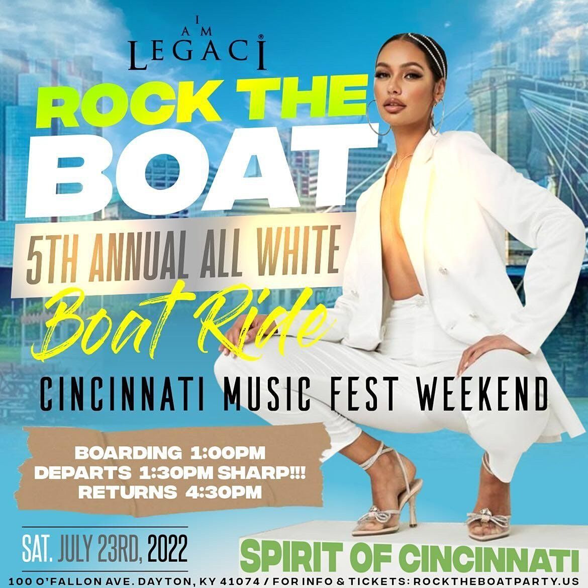 ROCK THE BOAT ALL WHITE BOAT RIDE PARTY CINCINNATI MUSIC FESTIVAL 2025