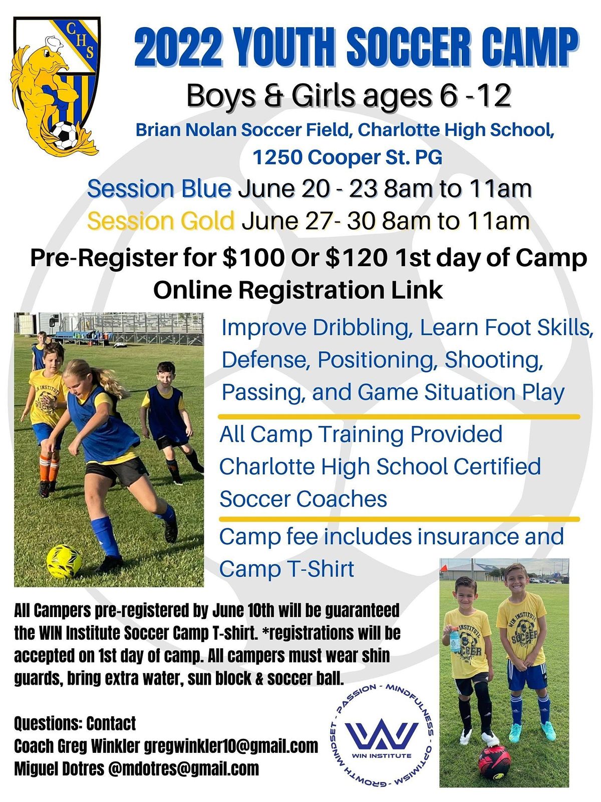 2022 YOUTH SOCCER CAMP | 1250 Cooper St, Punta Gorda, FL | June 20 to ...