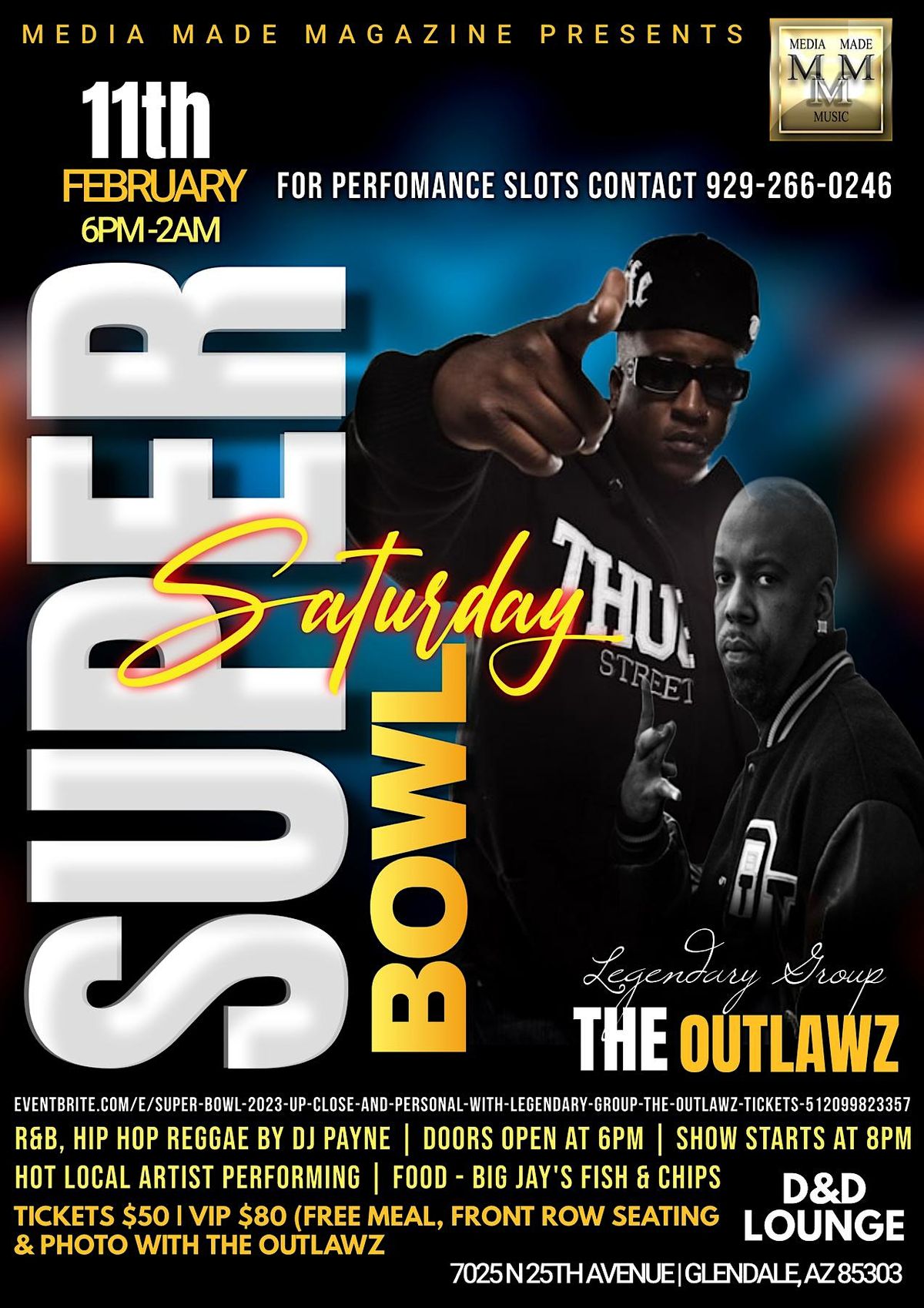 SUPER BOWL 2023 UP CLOSE AND PERSONAL WITH LEGENDARY GROUP "THE OUTLAWZ