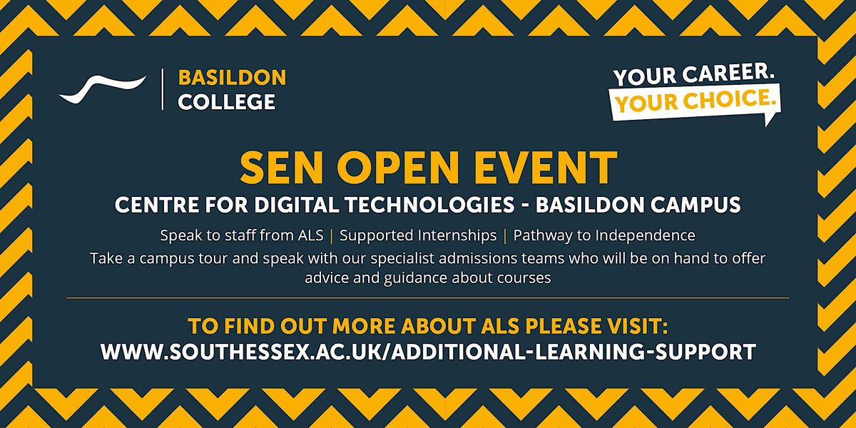 SEN Open Event - Basildon College | South Essex College Group ...