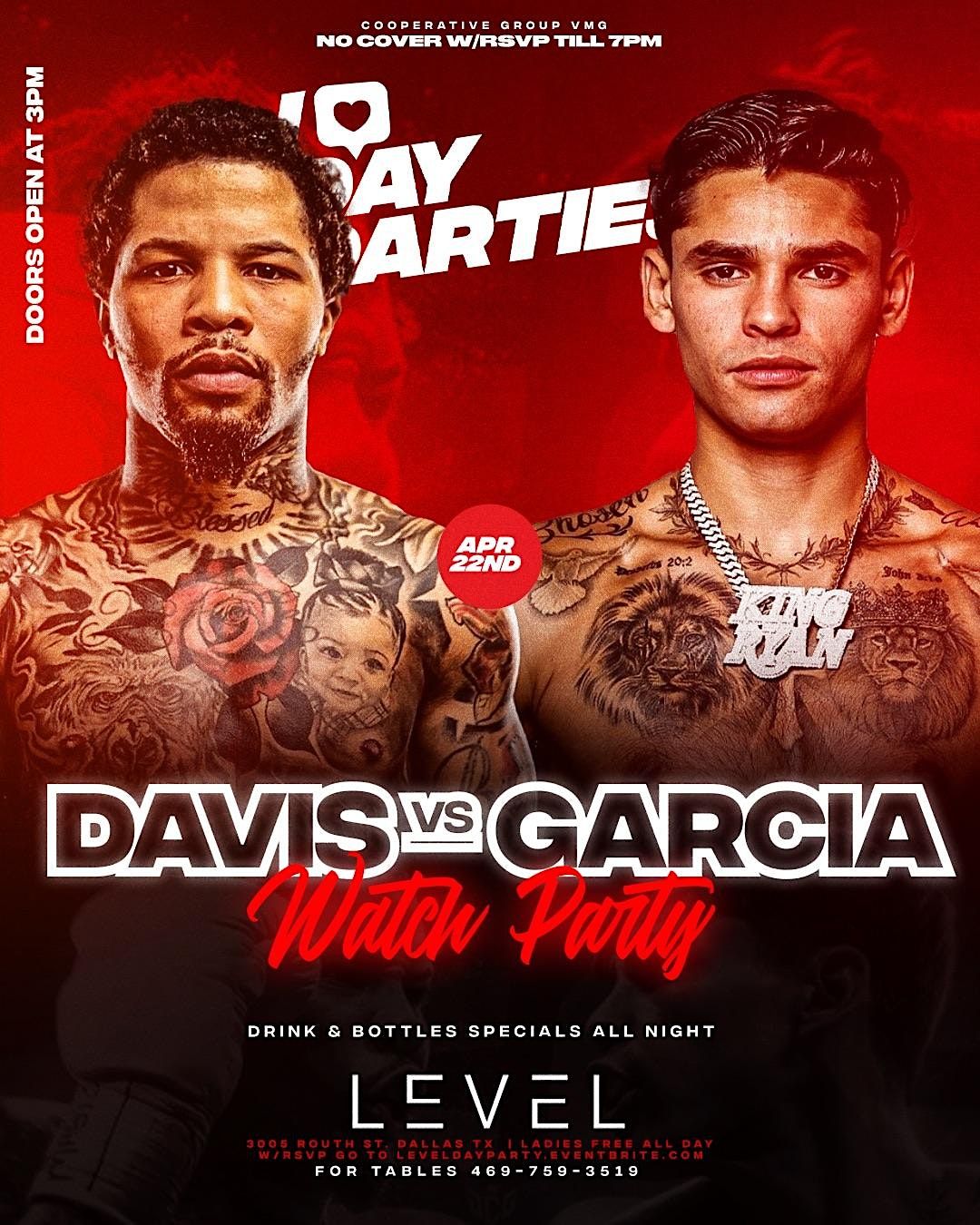 Gervonta Davis vs Ryan Garcia Fight Watch Party Saturday, April 22nd
