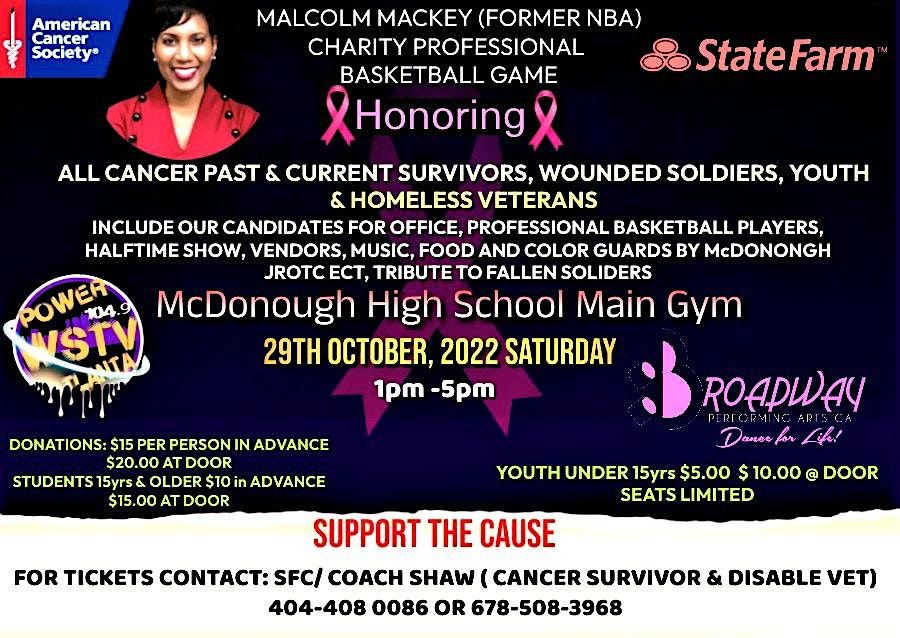 Malcolm Mackey Charity Cancer and Vet basketball Game | McDonough