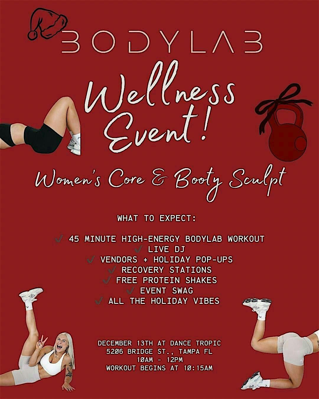 Women\u2019s Core & Booty Sculpt: BodyLab Holiday Wellness Event