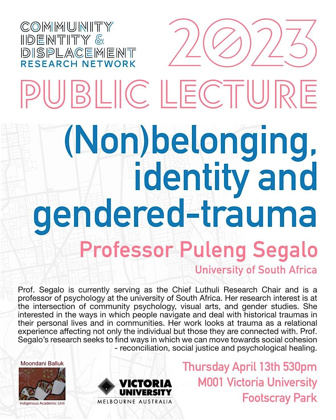 Professor Puleng Segalo: (Non)belonging, identity and gendered-trauma